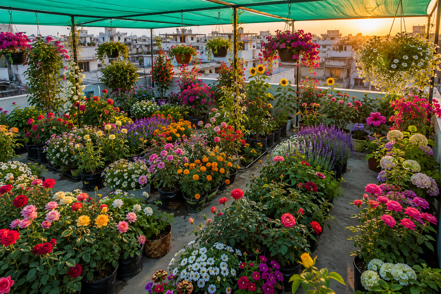 Rooftop Floral Garden
