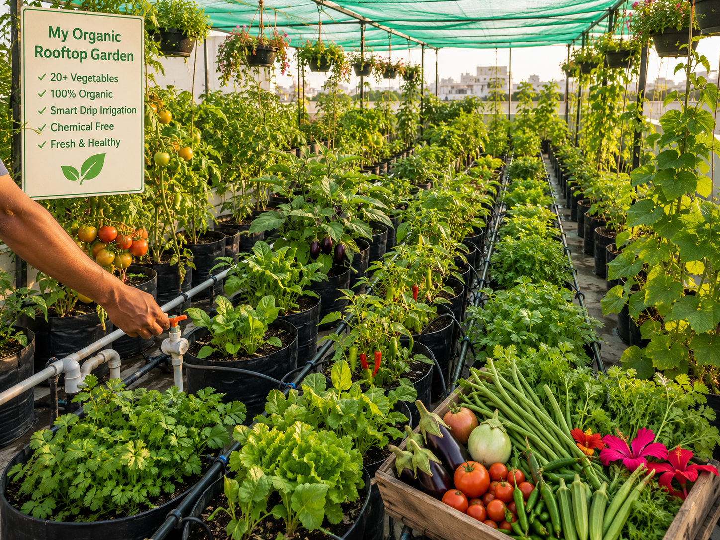 Organic Rooftop Harvest